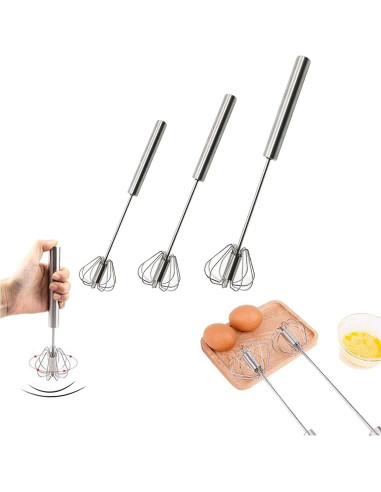 Batidor de huevos semiautomático Fnoko 25,4-30,5-35,6 cm