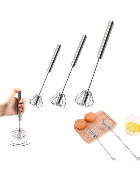 Batidor de huevos semiautomático Fnoko 25,4-30,5-35,6 cm