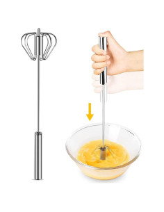Batidor de Huevos Semi-Automático FveBzem 25,4 cm Acero Inox