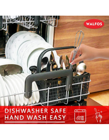 Batidor Mini Walfos Acero Inoxidable 6 y 8 Pulgadas Plata