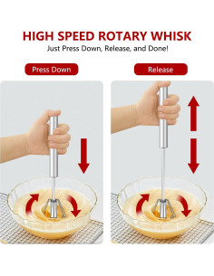 Batidor de Mano Semiautomático eispap Acero Inoxidable 30,5 cm 2