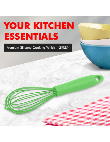 Batidor de Alambre de Silicona Chef Craft 26,67 cm Verde