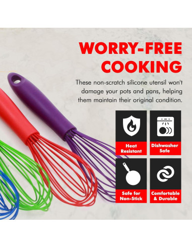 Batidor de Alambre de Silicona Chef Craft 26,67 cm Verde