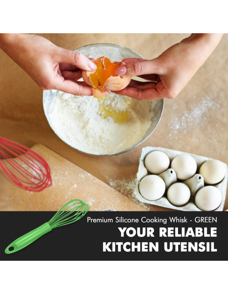 Batidor de Alambre de Silicona Chef Craft 26,67 cm Verde