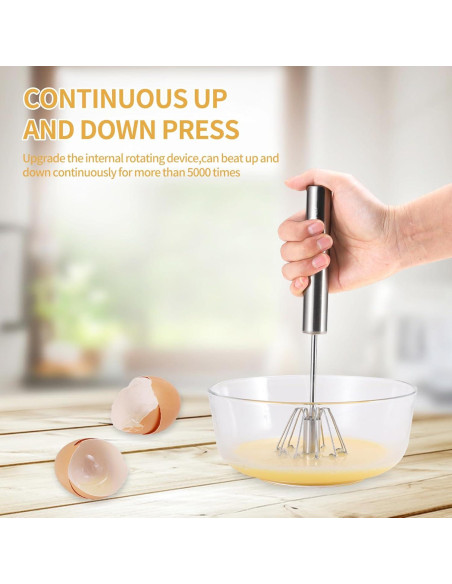 Batidor y Mezclador Manual KSENDALO Acero Inoxidable 30 y 36 cm