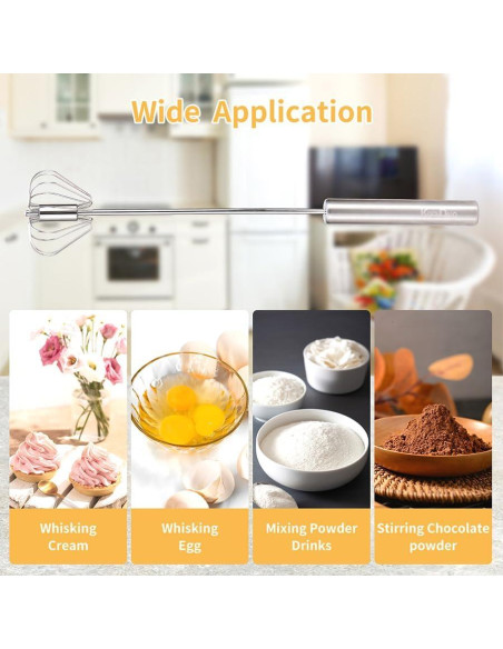 Batidor y Mezclador Manual KSENDALO Acero Inoxidable 30 y 36 cm