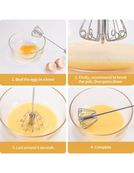 Batidor y Mezclador Manual KSENDALO Acero Inoxidable 30 y 36 cm