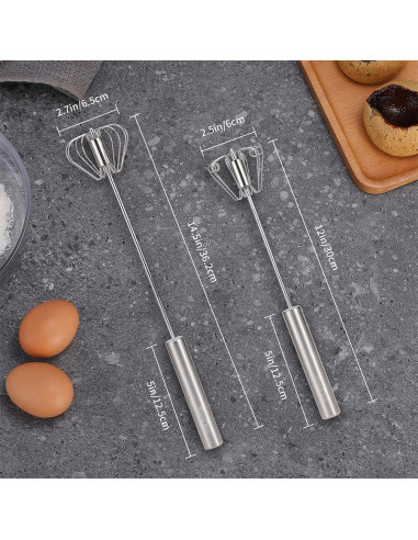Batidor y Mezclador Manual KSENDALO Acero Inoxidable 30 y 36 cm
