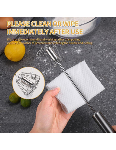 Batidor y Mezclador Manual KSENDALO Acero Inoxidable 30 y 36 cm