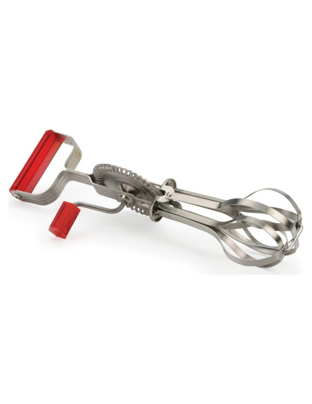 Batidor de Huevos Vintage RSVP Internacional Acero Inoxidable 31 cm Rojo