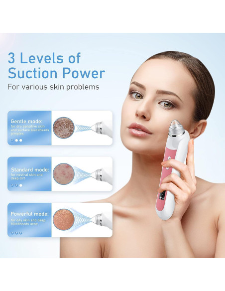 Aspiradora de Puntos Negros Ottleba H200 USB 3 Modos 6 Cabezales Aspiradora de Puntos Negros Ottleba H200 USB 3 Modos 6 Cabezales