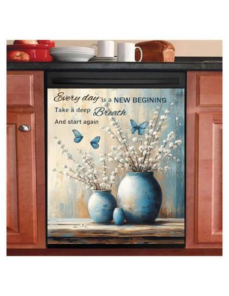 Cubierta Magnética Retro Flores Genérico 58x66 cm Decorativa