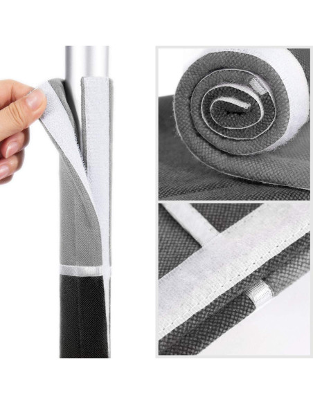 Cubiertas de Manijas de Refrigerador Miracle.M 2 Piezas Gris/Negro