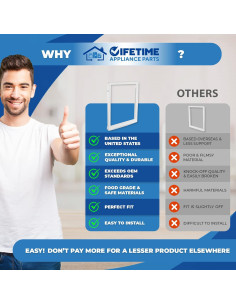 Cubierta Crisper Superior Lifetime Appliance 50x42 cm 2