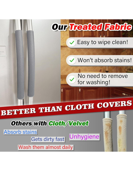 Cubiertas Ajustables para Manijas de Refrigerador Rikzor - 5 Piezas Gris