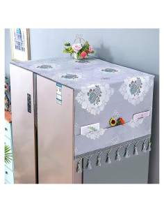 Cubierta de Polvo para Lavadora YUZHANGHE 140x55cm Gris Floral