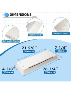 Tapa de Ventilación Refrigerador HECASA MO-2829 64.77x25.4cm 2