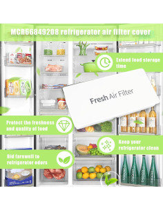 Tapa de Filtro de Aire Refrigerador Runaark MCR66849208 con 3 Filtros LT120F 2