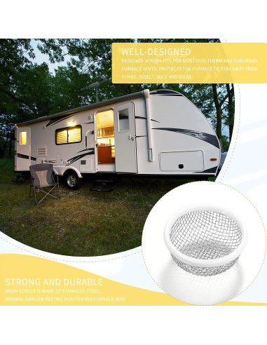 Cubierta de Ventilación de Insectos Frienda 2 Piezas 7.11 cm