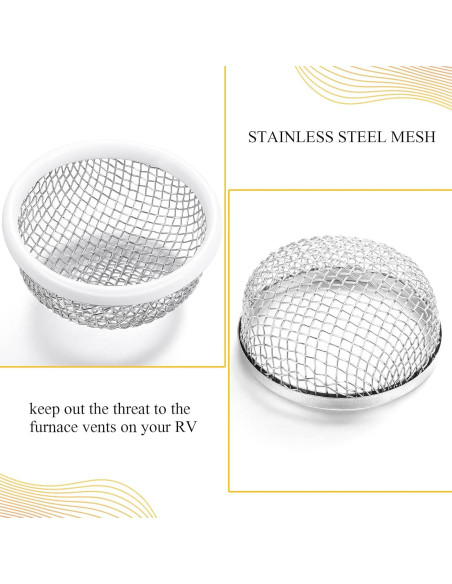 Cubierta de Ventilación de Insectos Frienda 2 Piezas 7.11 cm