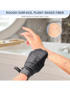 Guantes Exfoliantes Coreanos Kessa 2 Piezas 100% Viscosa 2