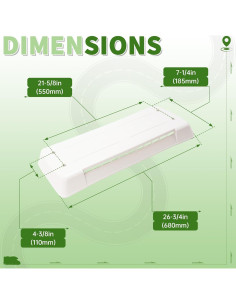 Cubierta de Ventilación Refrigerador KUAFU GO-3228 Blanca 2