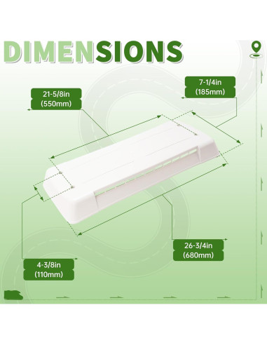 Cubierta de Ventilación Refrigerador KUAFU GO-3228 Blanca