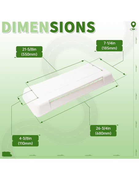 Cubierta de Ventilación Refrigerador KUAFU GO-3228 Blanca