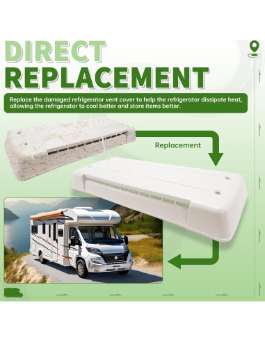 Cubierta de Ventilación Refrigerador KUAFU GO-3228 Blanca