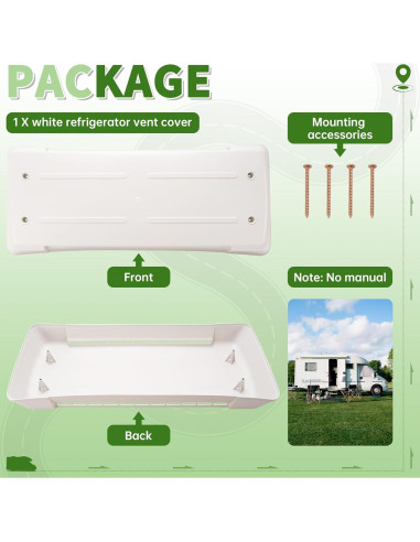 Cubierta de Ventilación Refrigerador KUAFU GO-3228 Blanca