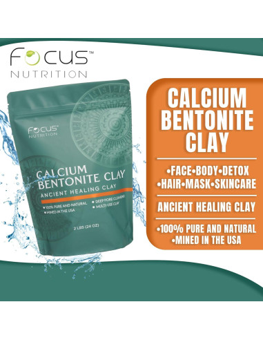 Arcilla de Bentonita de Calcio 0,91 kg Focus Nutrition