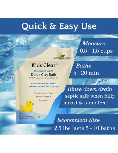 Baño Detox Kids Clear Evenbetternow 1,13 kg Pura Bentonita