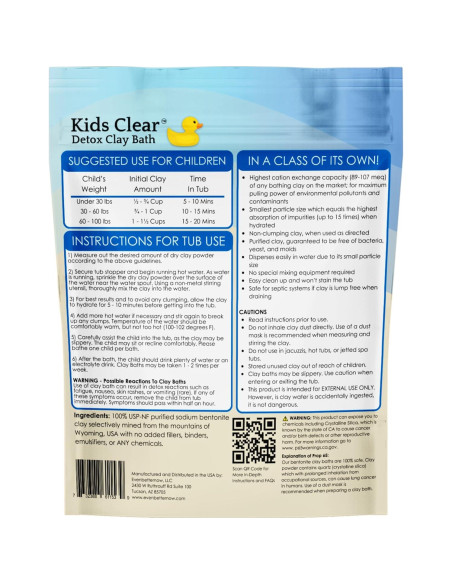 Baño Detox Kids Clear Evenbetternow 1,13 kg Pura Bentonita