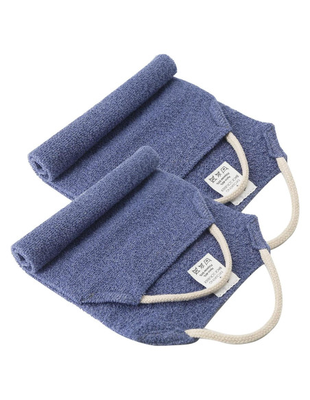 Exfoliante para Espalda Evridwear con Mangos - 2 Piezas Azul