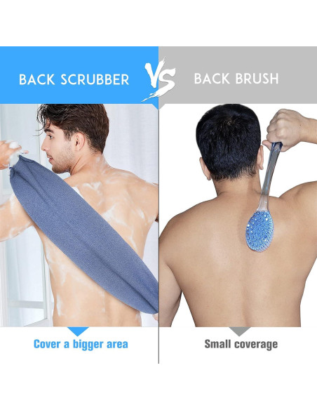 Exfoliante para Espalda Evridwear con Mangos - 2 Piezas Azul