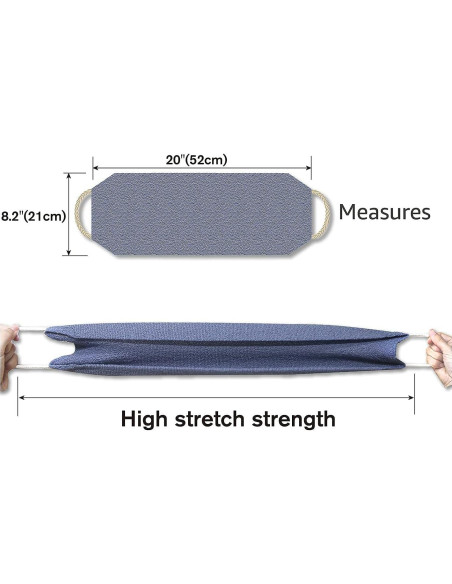 Exfoliante para Espalda Evridwear con Mangos - 2 Piezas Azul