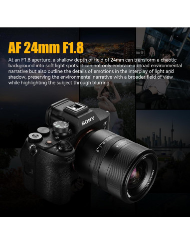 Lente Gran Angular 7artisans AF 24mm F1.8 para Sony FE