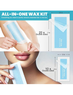 Tiras de Cera Depilatorias GleeBee 60 Unidades - 40 Corporales y 20 Faciales 2