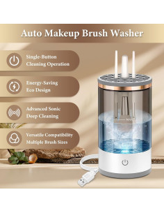 Limpiador Eléctrico de Brochas CreaCare EMBC PRO 289g 2