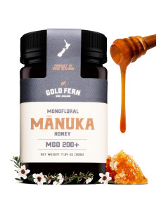 Miel de Manuka Cruda MGO 200+ 520 ml Helecho Dorado