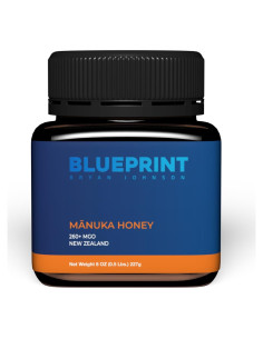 Miel Manuka Blueprint Bryan Johnson MGO 260+ 226g Nueva Zelanda