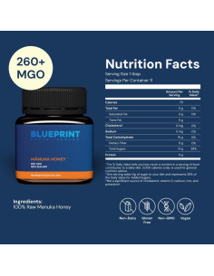 Miel Manuka Blueprint Bryan Johnson MGO 260+ 226g Nueva Zelanda 2