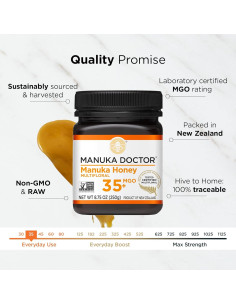 Miel de Manuka Multifloral Manuka Doctor MGO 35+ 248g 2