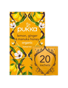 Té de hierbas orgánico Pukka limón jengibre miel 20 bolsas