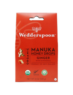 Miel Manuka Orgánica Wedderspoon con Jengibre y Equinácea 113g