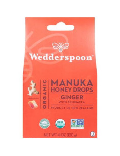 Miel Manuka Orgánica Wedderspoon con Jengibre y Equinácea 113g 2