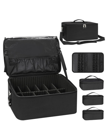 Bolsa de Maquillaje Relavel Grande con Divisores Ajustables