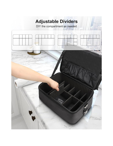 Bolsa de Maquillaje Relavel Grande con Divisores Ajustables
