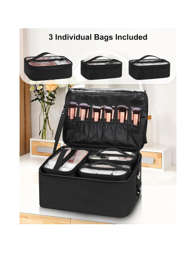 Bolsa de Maquillaje Relavel Grande con Divisores Ajustables