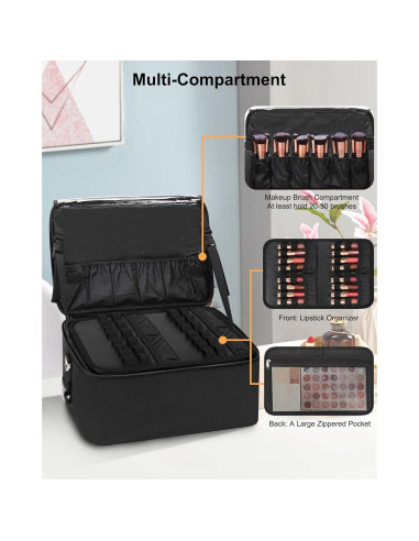 Bolsa de Maquillaje Relavel Grande con Divisores Ajustables